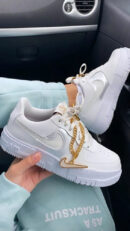 AIR FORCE 1 LOW PIXEL GRAY GOLD CHAIN