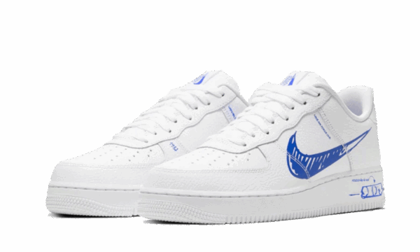 AIR FORCE 1 LOW SKETCH BLUE SWOOSH - Image 2