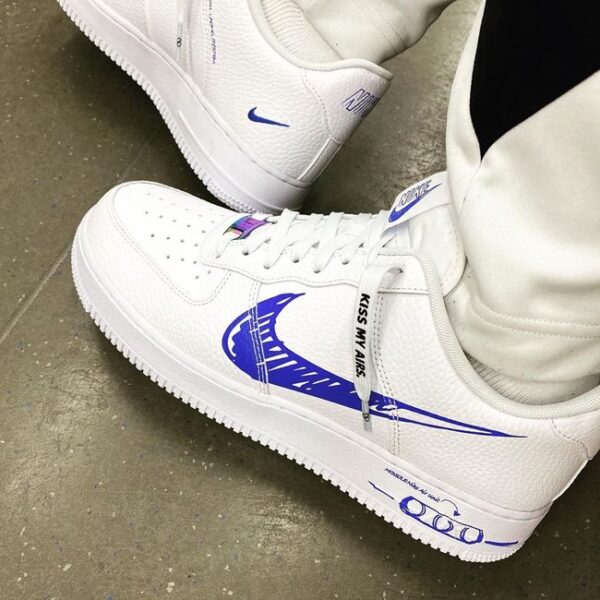 AIR FORCE 1 LOW SKETCH BLUE SWOOSH - Image 4