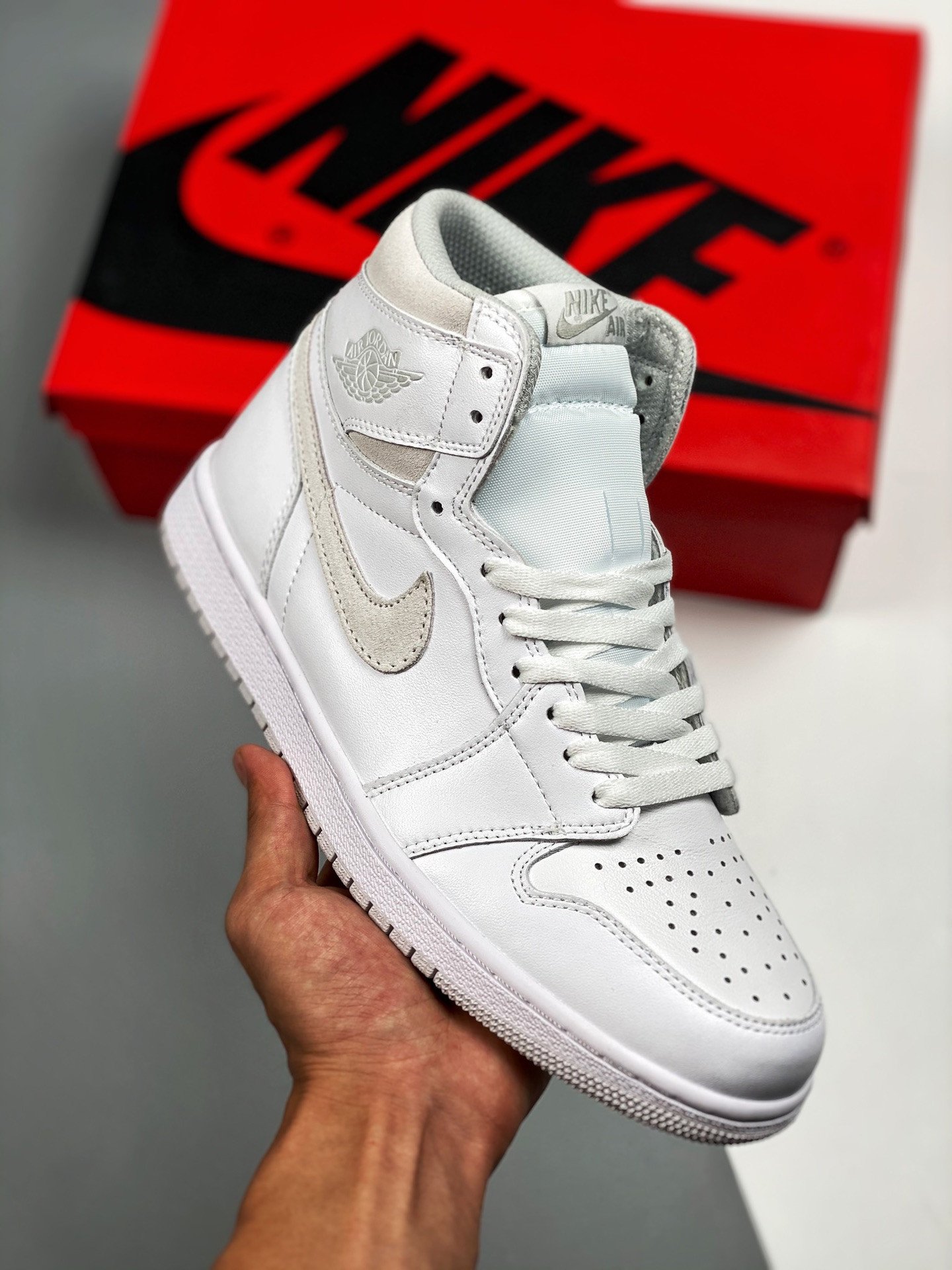 Air Jordan 1 High 85 White/Neutral Grey BQ4422-100