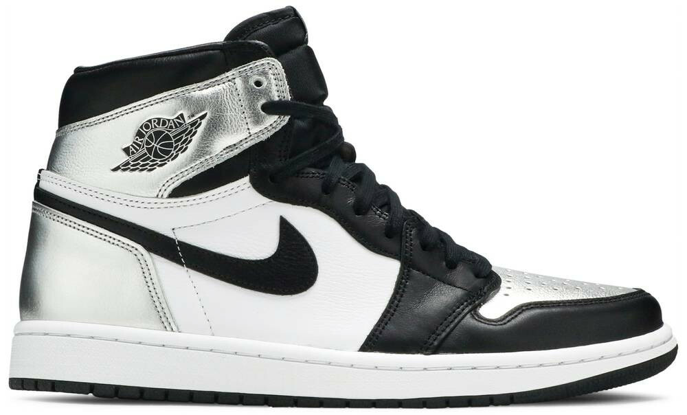 Air Jordan 1 High OG Metallic Silver White Black Shoes CD0461-001 Women size 5.5 - 10 US