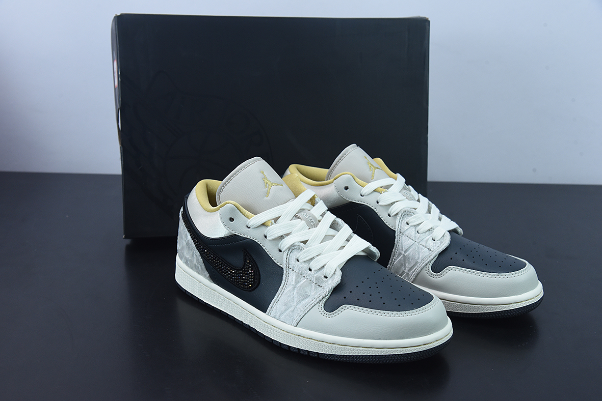 Air Jordan 1 Low Beaded Swoosh DV1762-001