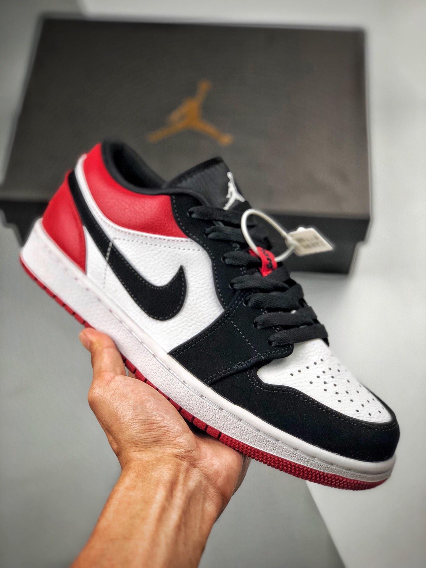 Air Jordan 1 Low 'Black Toe' Black Red 553558-116