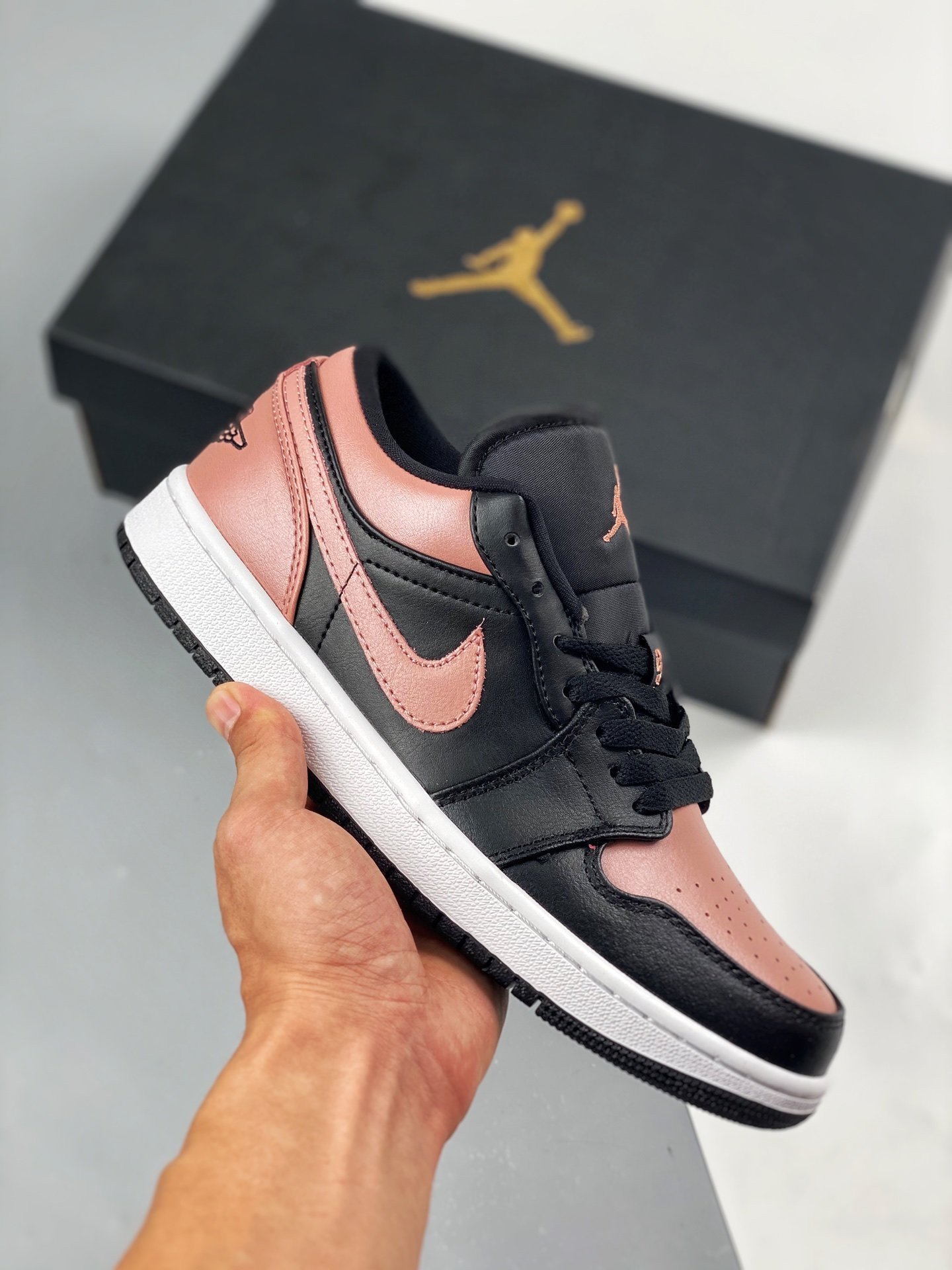 Air Jordan 1 Low Black/Crimson Tint 553558-034