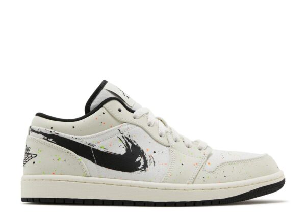 Air Jordan 1 Low 'Brushstroke Swoosh – Paint Splatter' Everlasting Sneaker