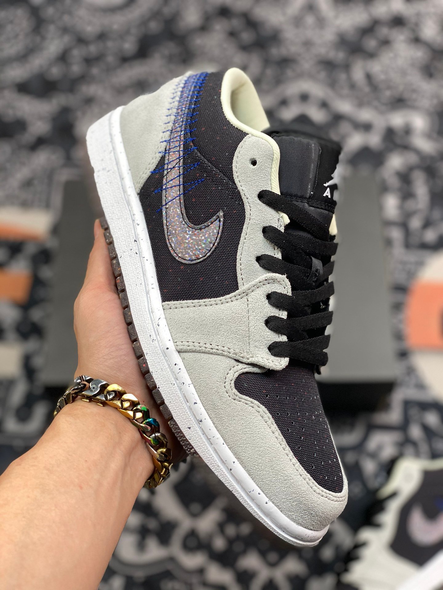 Air Jordan 1 Low 'Crater 2021' Grey Black DM4657-001