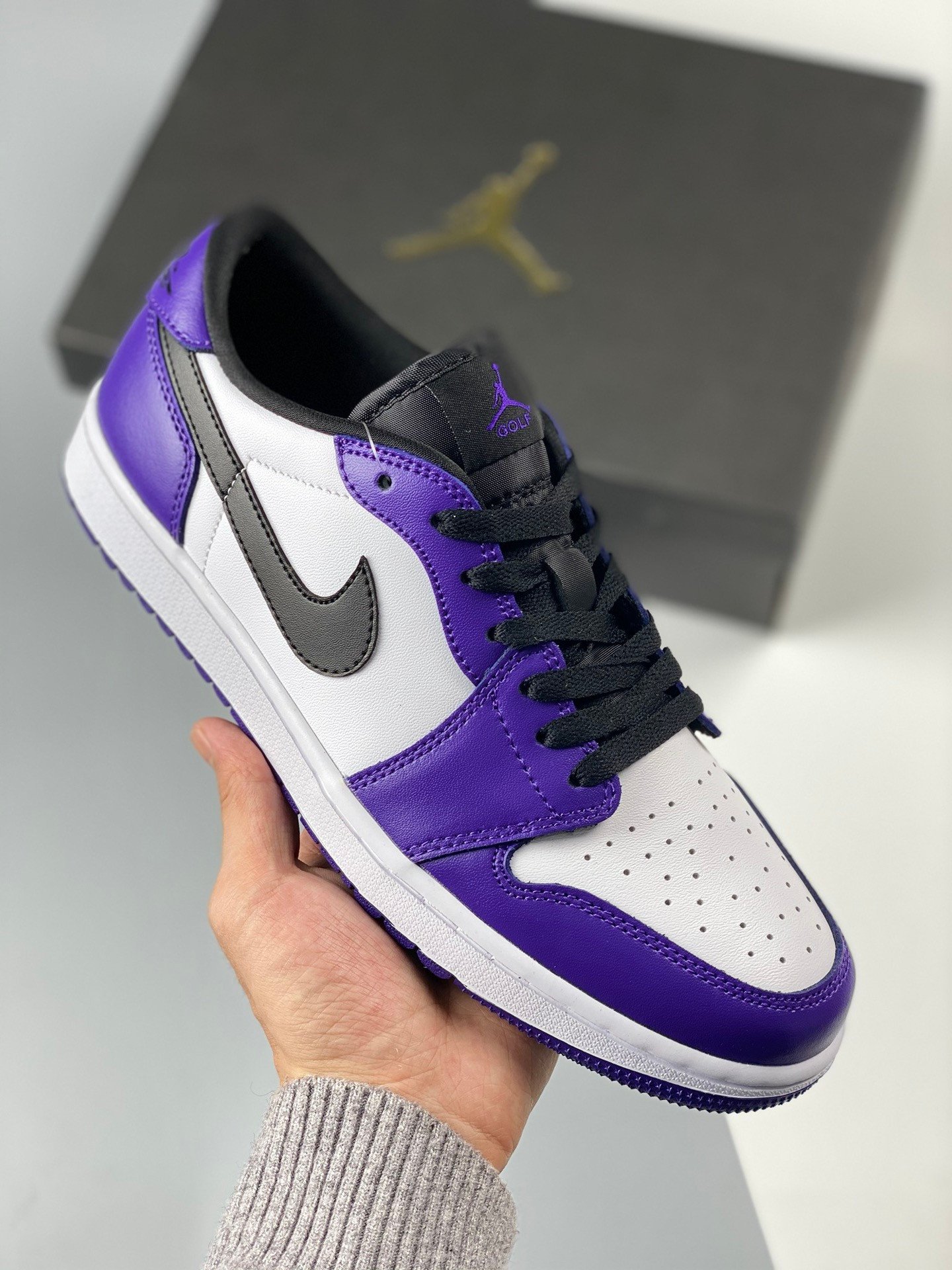 Air Jordan 1 Low Golf White/Court Purple-University Red-Black DD9315-105