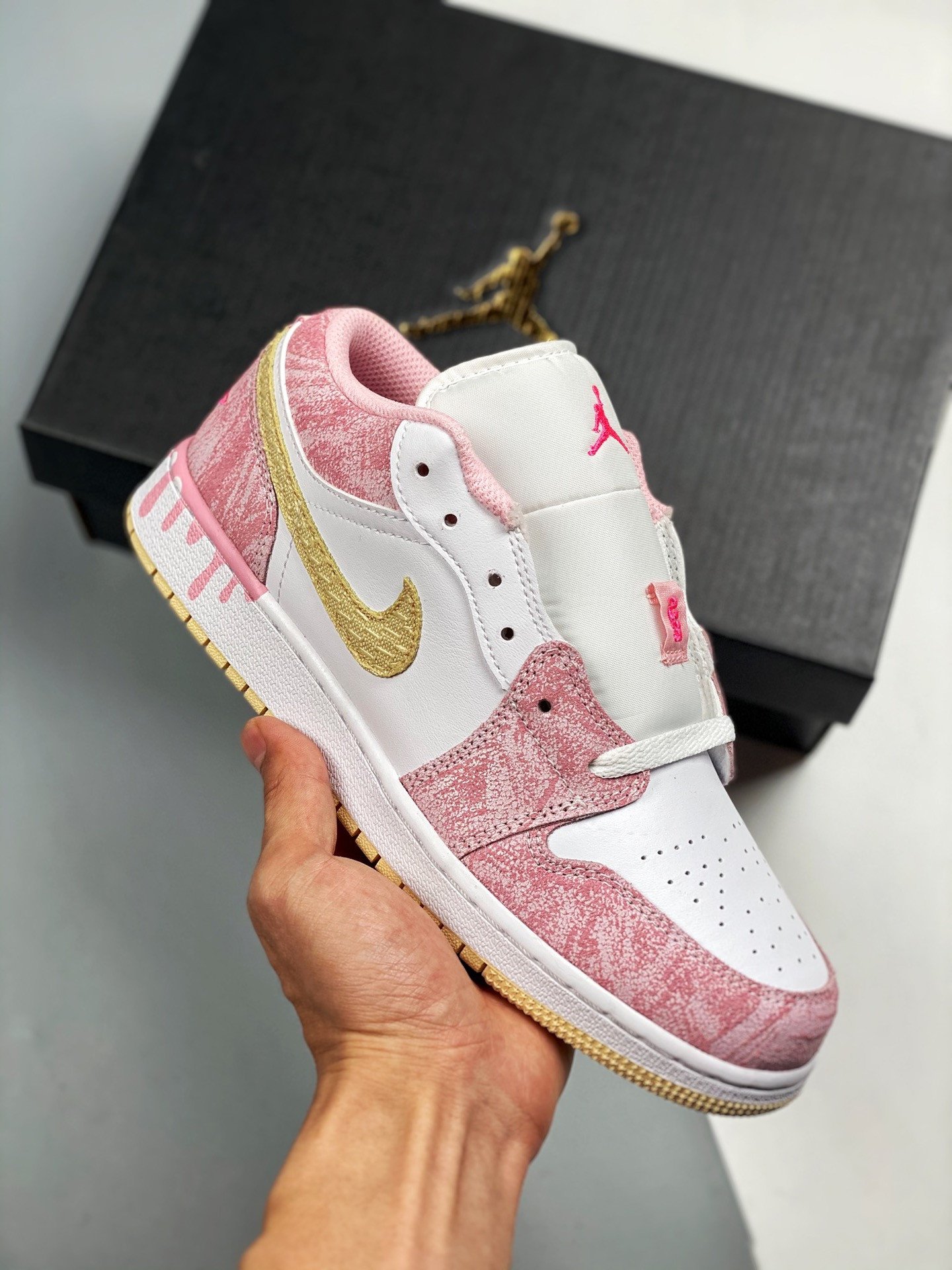 Air Jordan 1 Low GS Ice Cream Drip Arctic Punch/Pale Vanilla-White CW7104-601