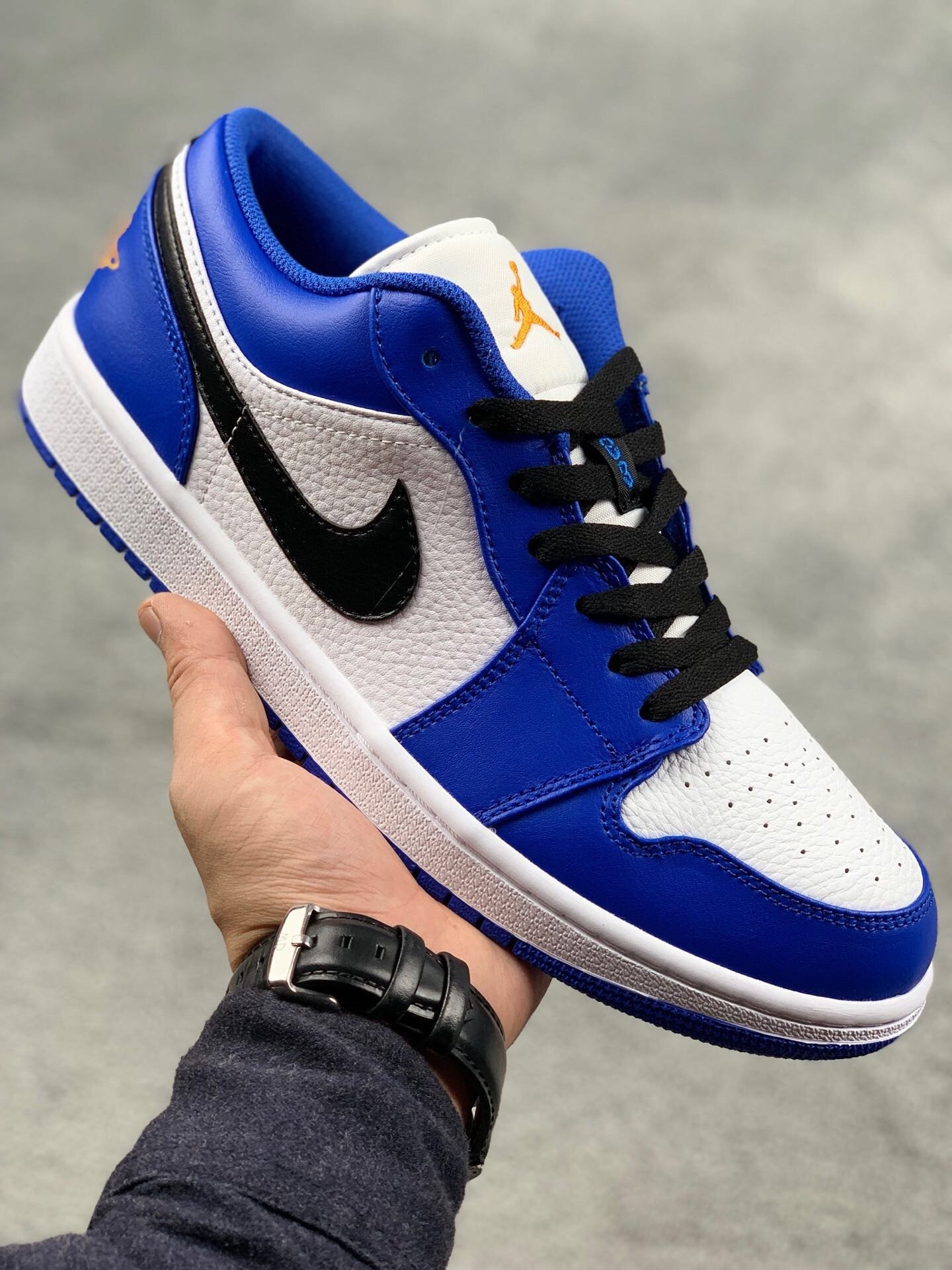 Air Jordan 1 Low Hyper Royal/White-Orange Peel 553558-401