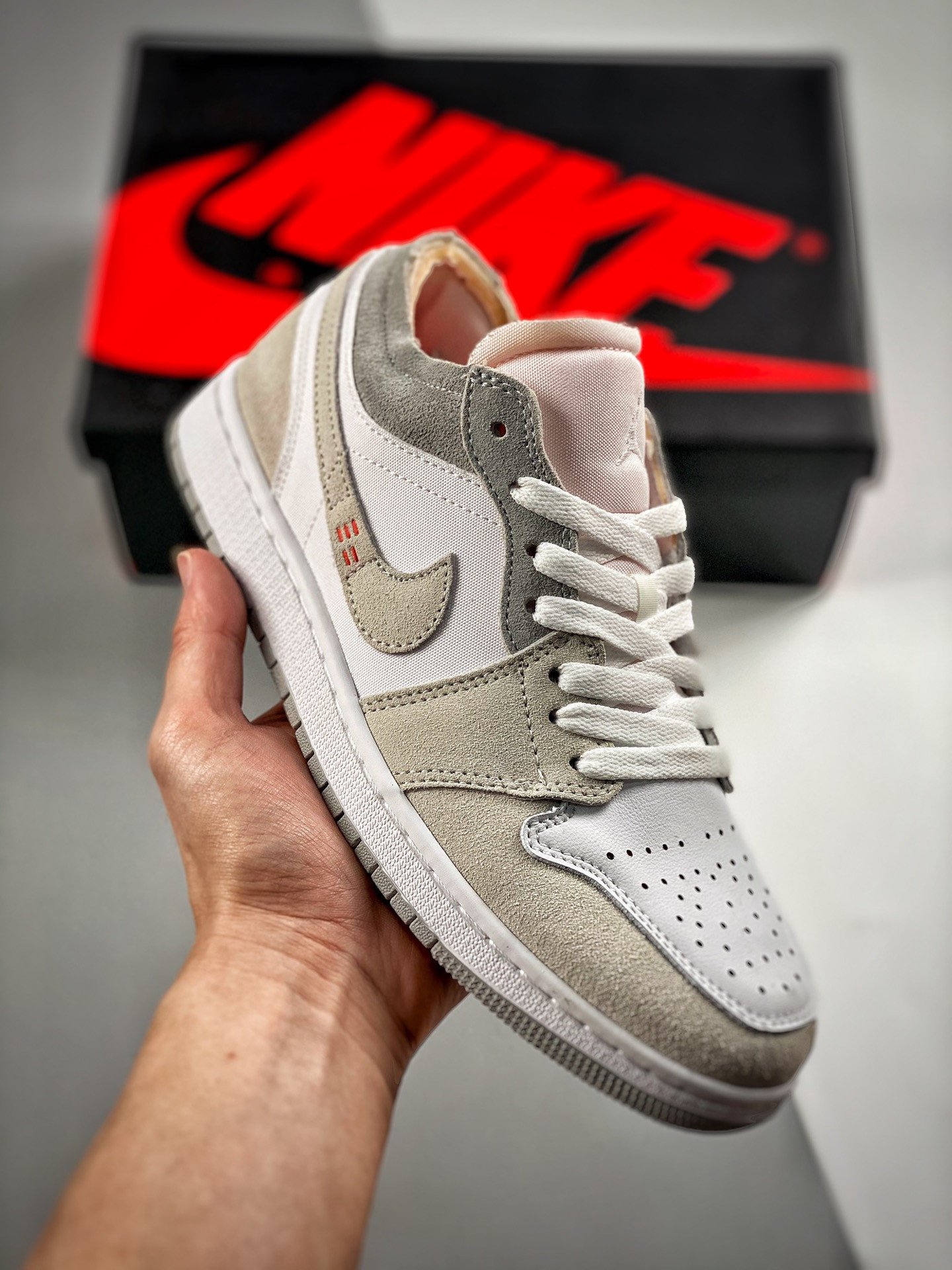 Air Jordan 1 Low Inside Out White/Grey-Sail DN1635-100
