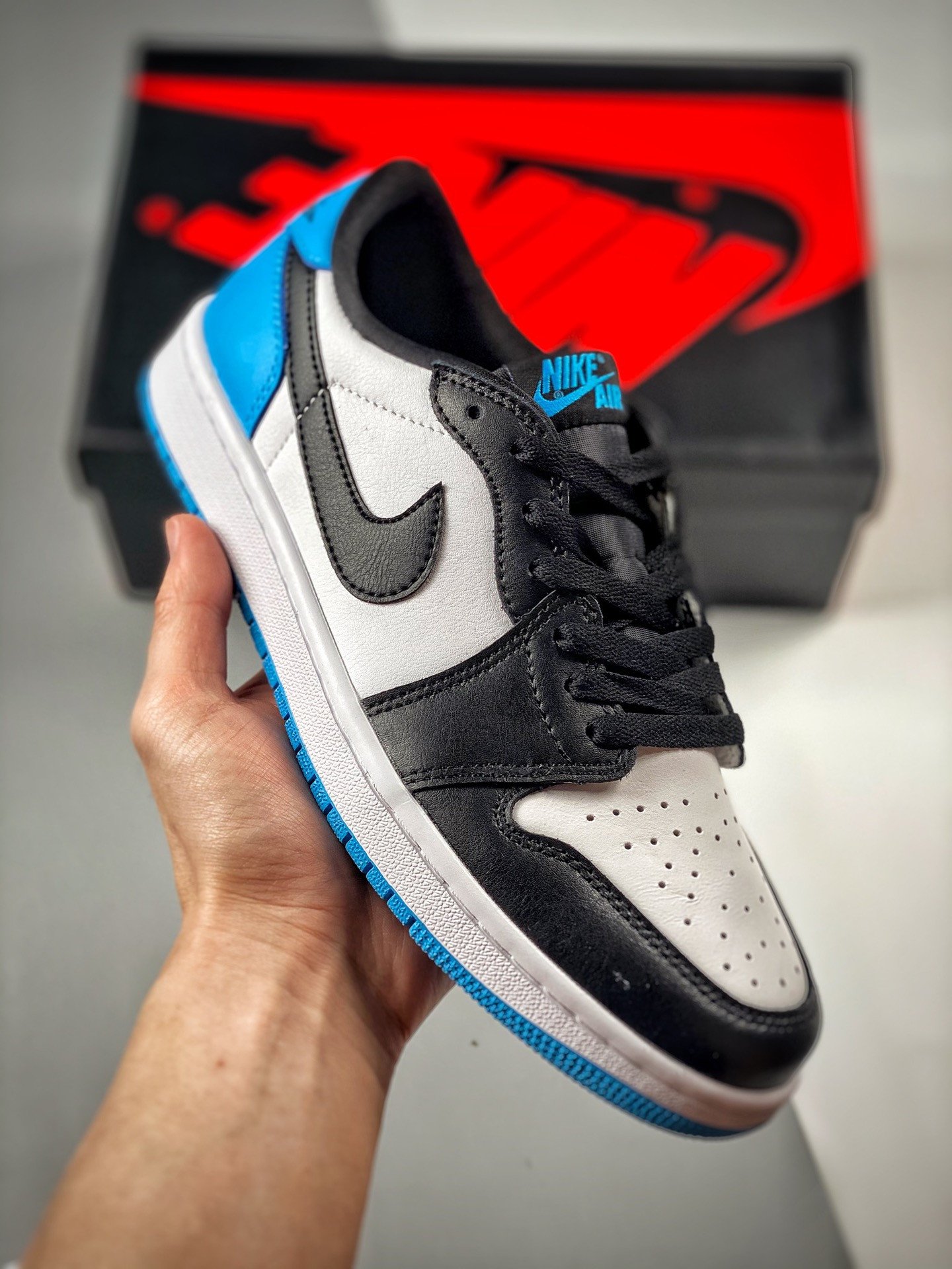 Air Jordan 1 Low OG UNC White/Dark Powder Blue-Black CZ0790-104