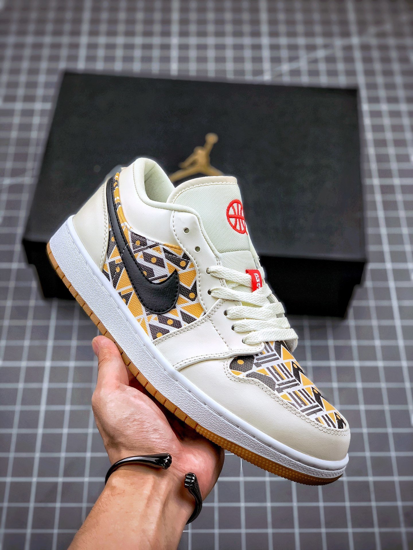 Air Jordan 1 Low Quai 54 Sail/Team Orange-Baroque Brown CZ4155-100