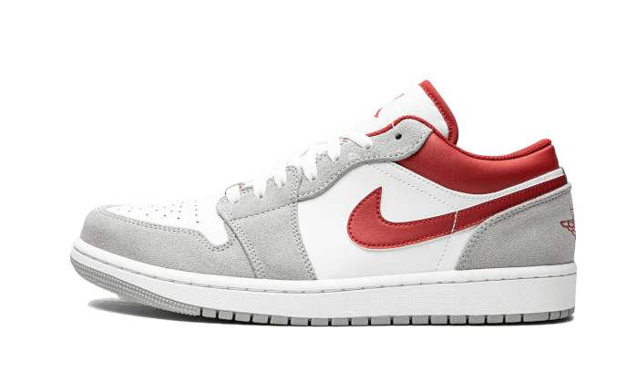 AIR JORDAN 1 LOW SE LIGHT SMOKE GREY GYM RED