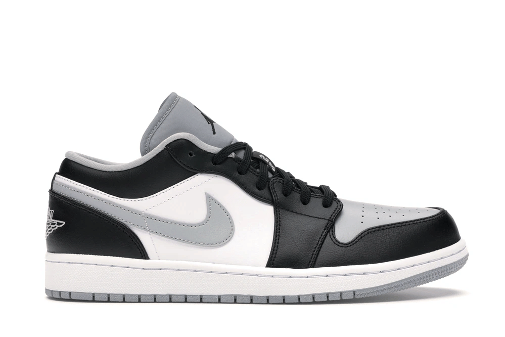 Air Jordan 1 Low Shadow Toe Light Smoke Grey Black White 553558-052 Men size 7 - 11 US, Women size 5.5 - 10 US