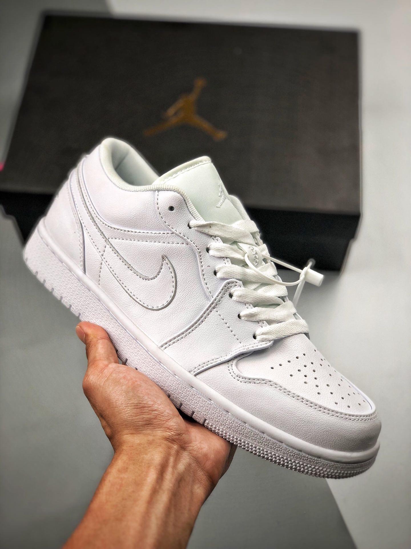 Air Jordan 1 Low Triple White 553558-112