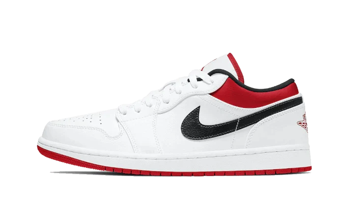 AIR JORDAN 1 LOW WHITE UNIVERSITY RED BLACK