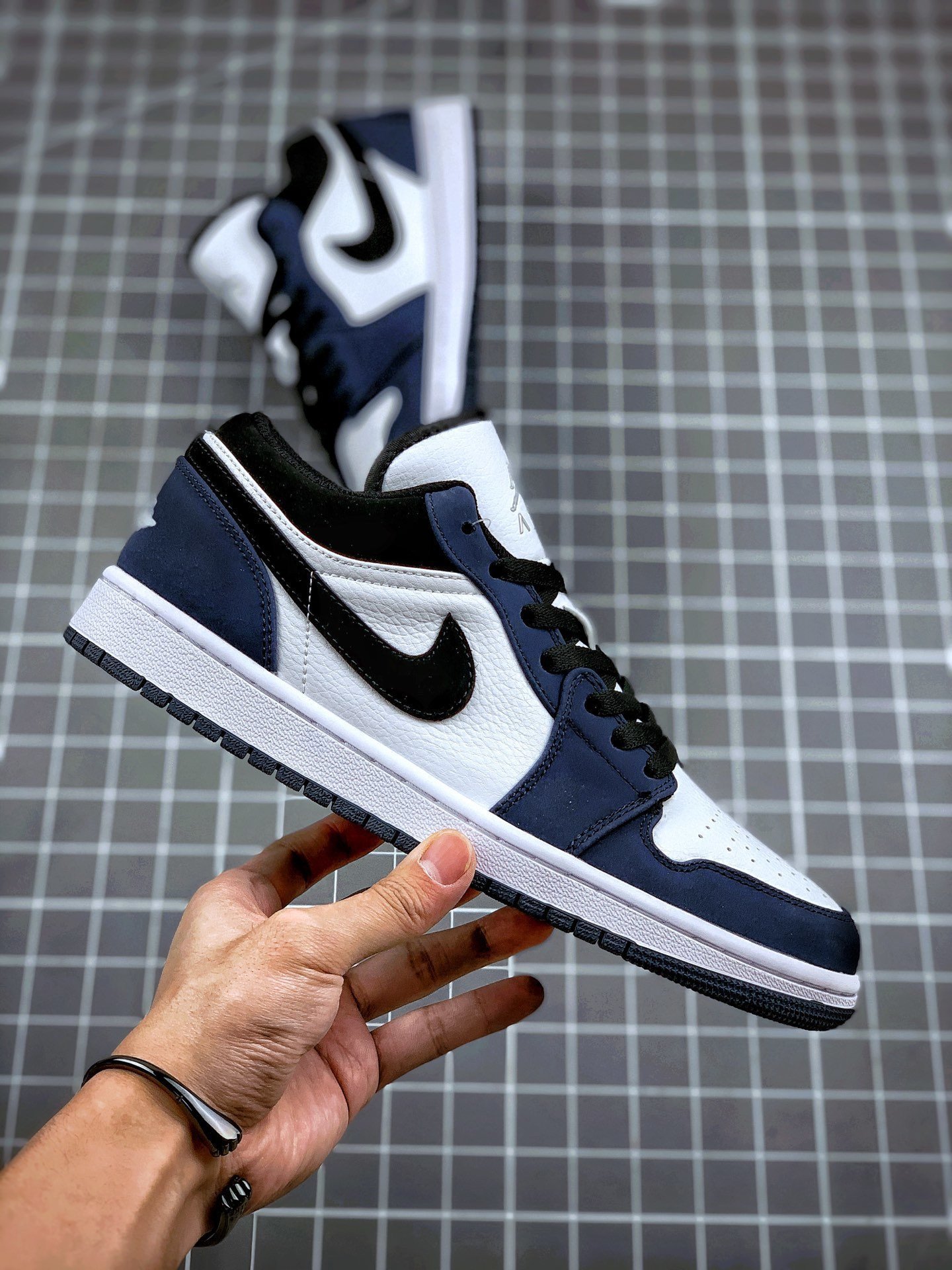 Air Jordan 1 Low White/Black-Midnight Navy 309192-101