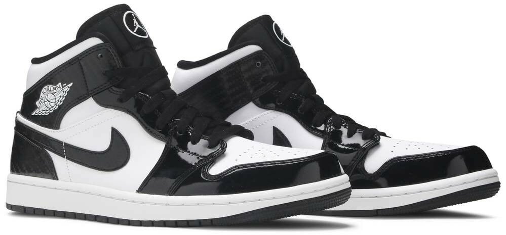 Air Jordan 1 Mid Carbon Fiber Black White Basketball Shoes DD1649-001 Men size 7 - 11 US