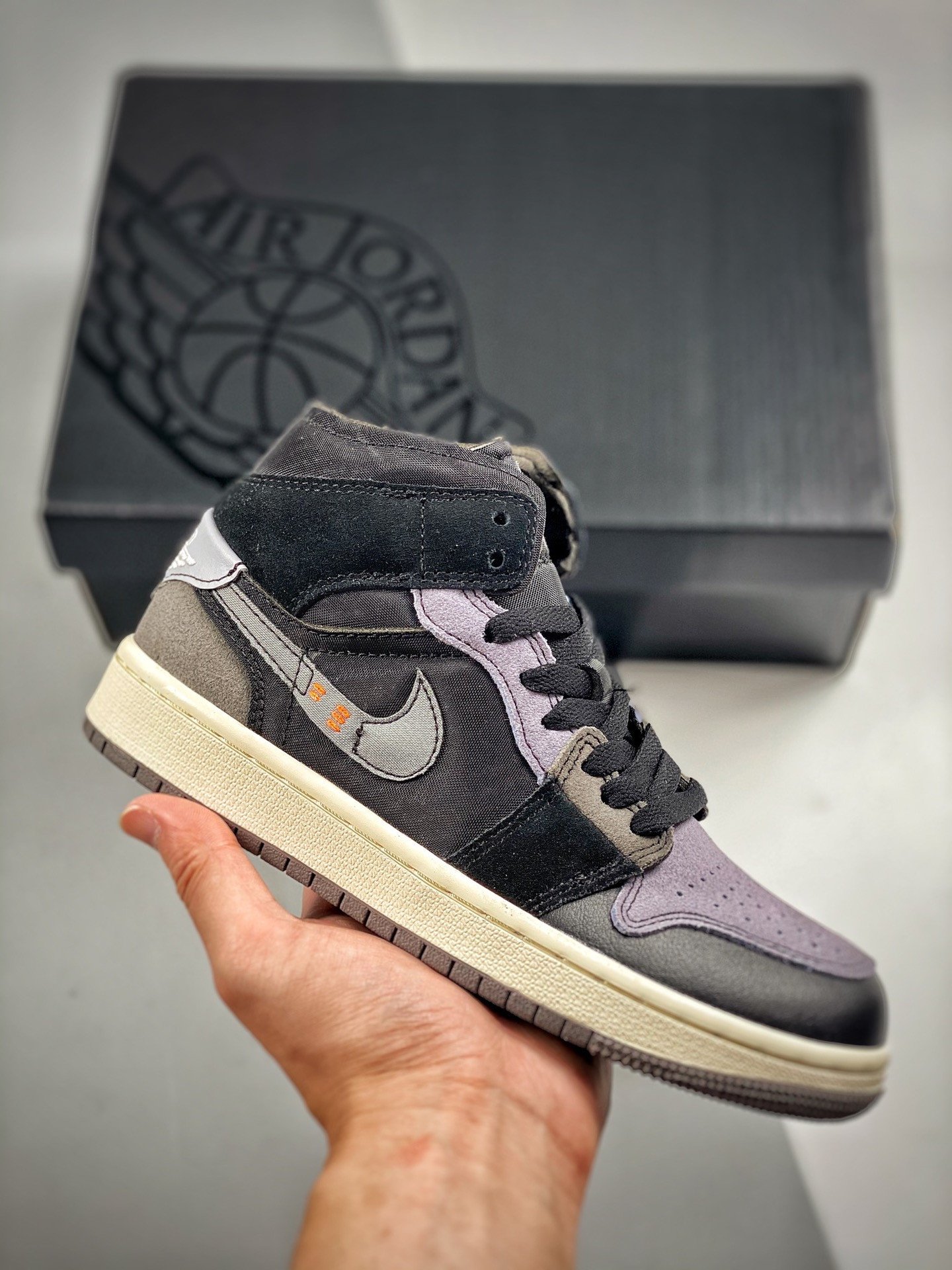 Air Jordan 1 Mid Inside Out Black Grey DM9652-001