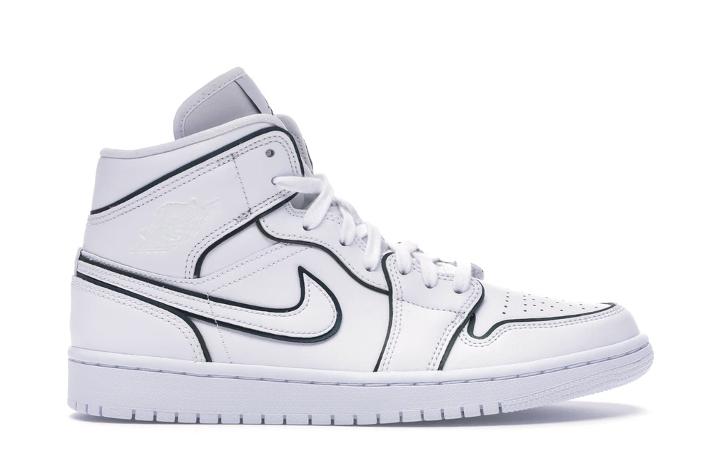 Air Jordan 1 Mid Iridescent Reflective White CK6587-100 Women's Size 5.5 - 10 US