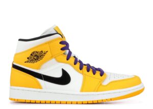 Air Jordan 1 Mid 'Lakers' Revered Footwear