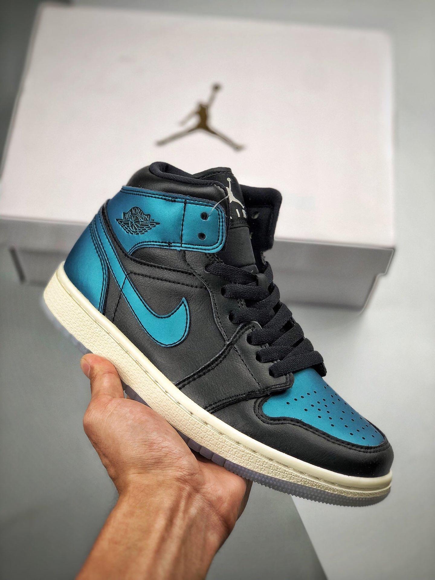 Air Jordan 1 Mid Metallic Turquoise/Black BQ6472-009