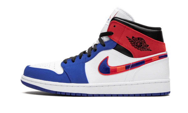AIR JORDAN 1 MID MULTICOLOR SWOOSH