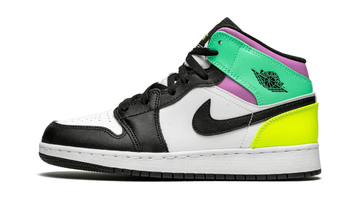AIR JORDAN 1 MID PASTEL BLACK TOE
