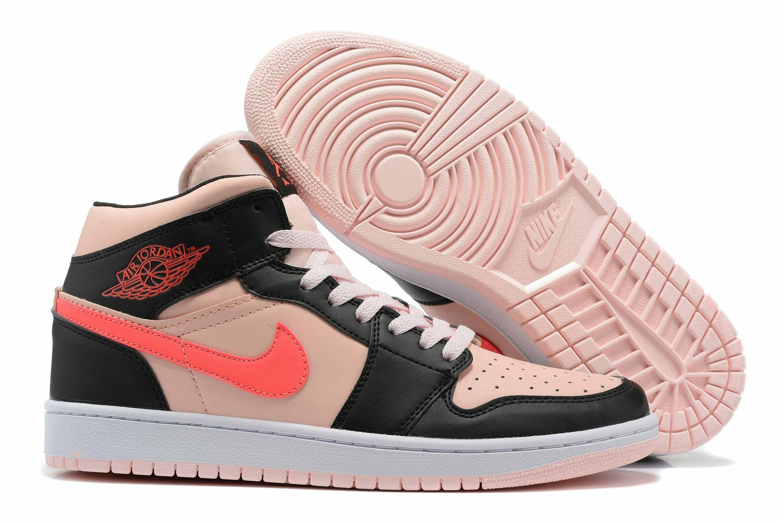 Air Jordan 1 Mid Pink and Crimson Men size 7 - 11 US, Women size 5.5 - 10 US
