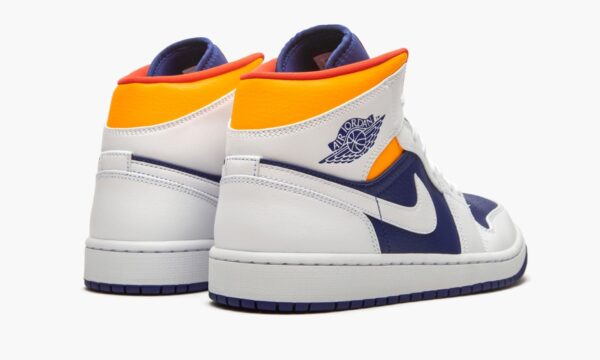 Air Jordan 1 Mid Royal Blue / Laser Orange - Image 4