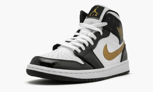 Air Jordan 1 Mid SE “Black Gold Patent Leather” - Image 5