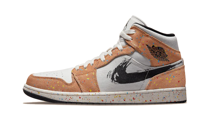 Air Jordan 1 Mid SE Brushstroke Authentic Sneaker Style