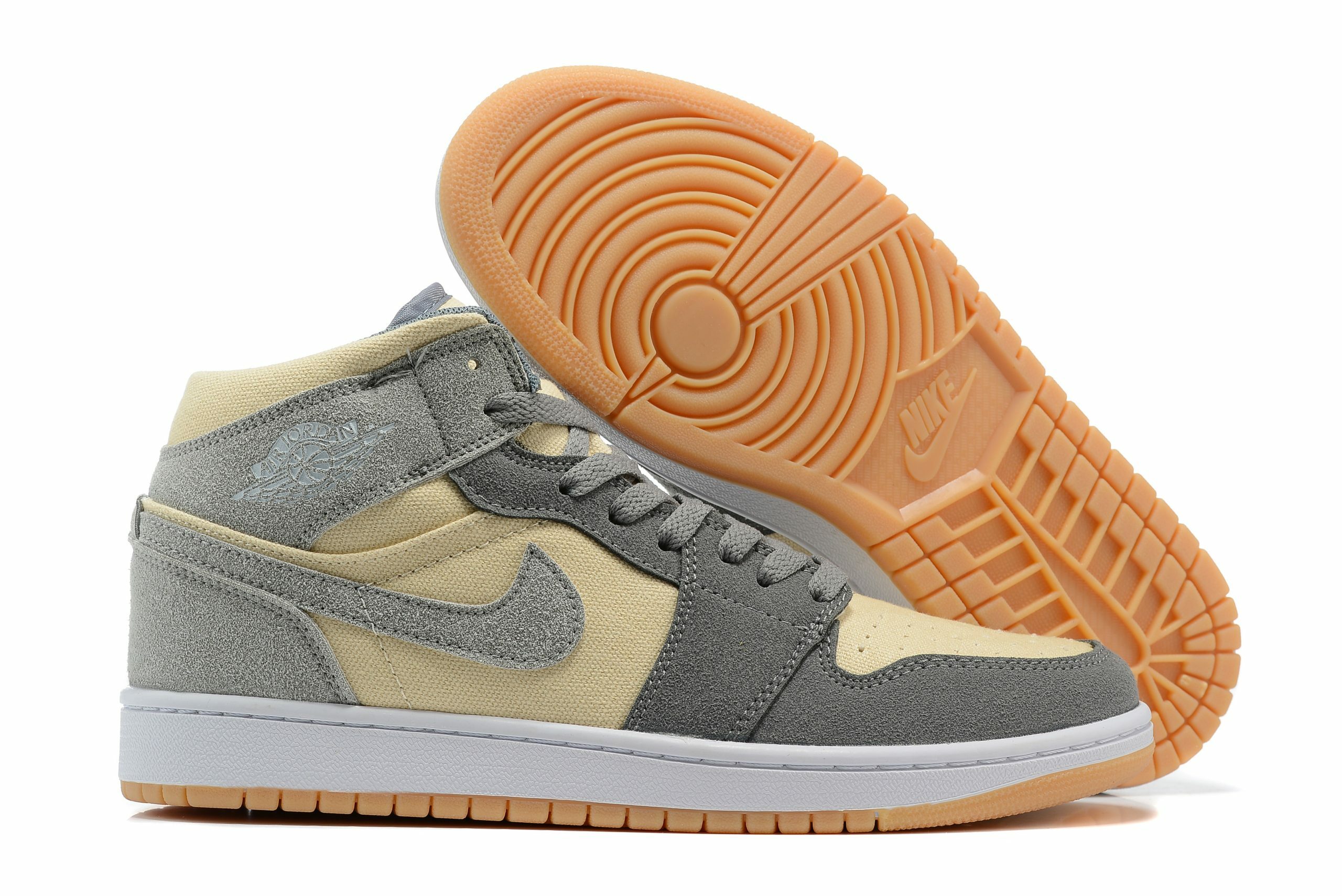 Air Jordan 1 Mid SE Coconut Milk White Particle Grey Men size 7 - 11 US, Women size 5.5 - 10 US