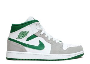 Air Jordan 1 Mid SE 'Grey Pine Green' Everlasting Sneaker
