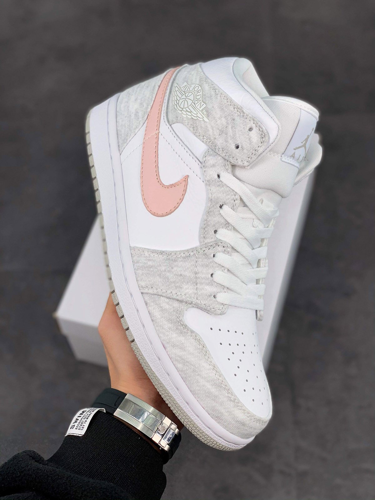 Air Jordan 1 Mid SE Light Iron Ore/Atmosphere/White