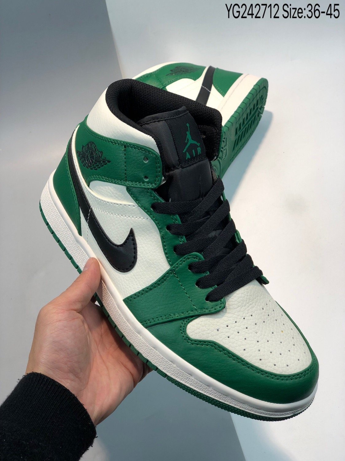 Air Jordan 1 Mid SE Pine Green/Sail-Black