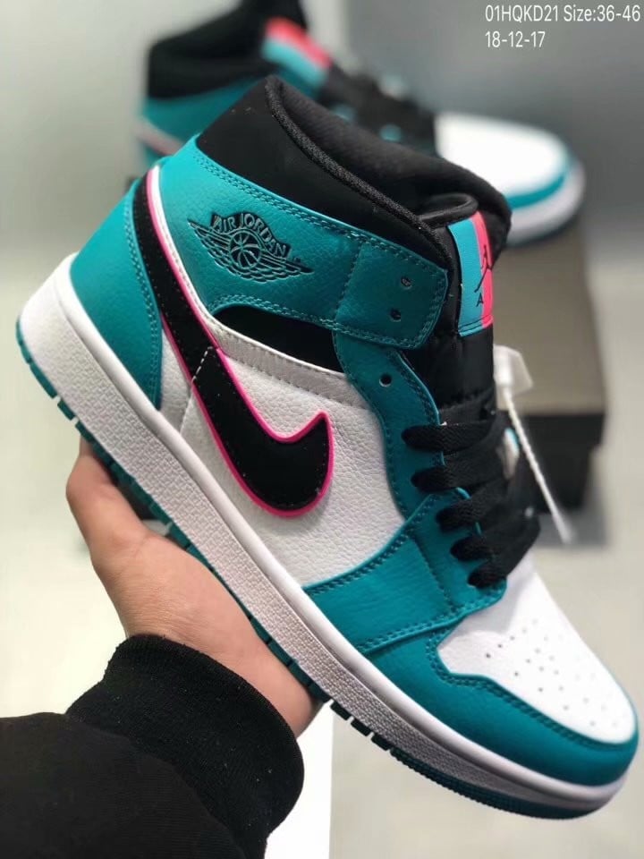Air Jordan 1 Mid SE 'South Beach' Green/White-Black 852542-116