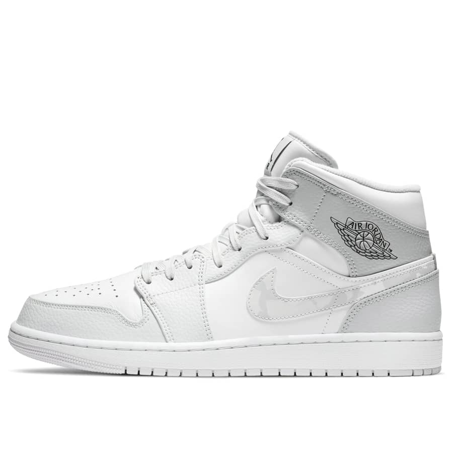 Air Jordan 1 Mid 'Swoosh Logo - Grey Camo'