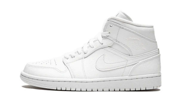 AIR JORDAN 1 MID TRIPLE WHITE
