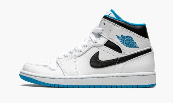 Air Jordan 1 Mid White / Laser Blue - Image 2