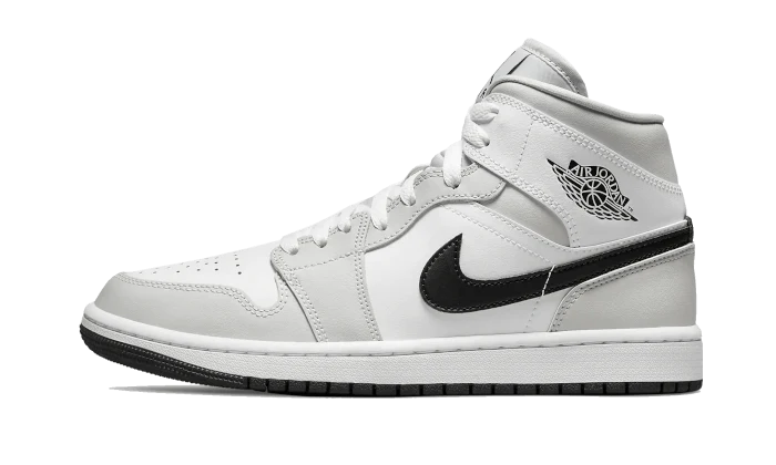 AIR JORDAN 1 MID WHITE LIGHT SMOKE GREY