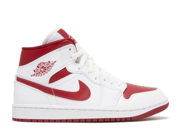 Air Jordan 1 Mid 'White Pomegranate' Everlasting Sneaker