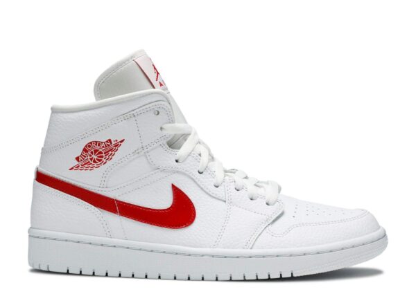 Air Jordan 1 Mid 'White University Red' Unfading Sneaker