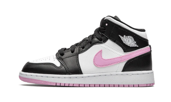 Air Jordan 1 Mid White/black/light Arctic Pink