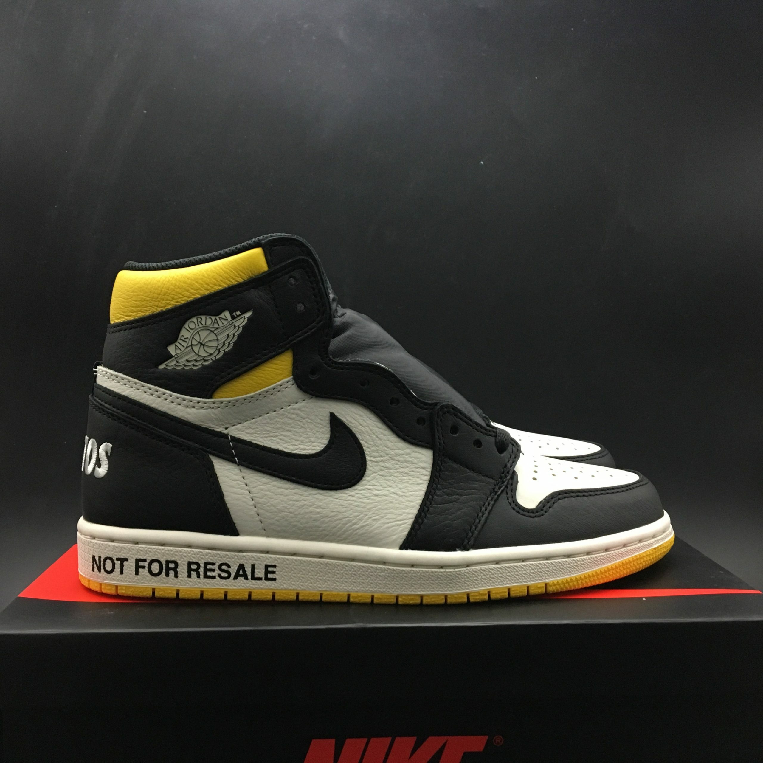 Air Jordan 1 Retro High "Not for Resale" Varsity Maize 861428-107