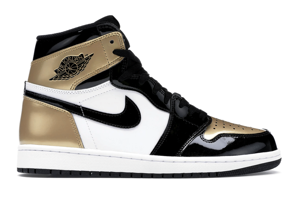 Air Jordan 1 Retro High NRG Patent Gold Toe Shoes