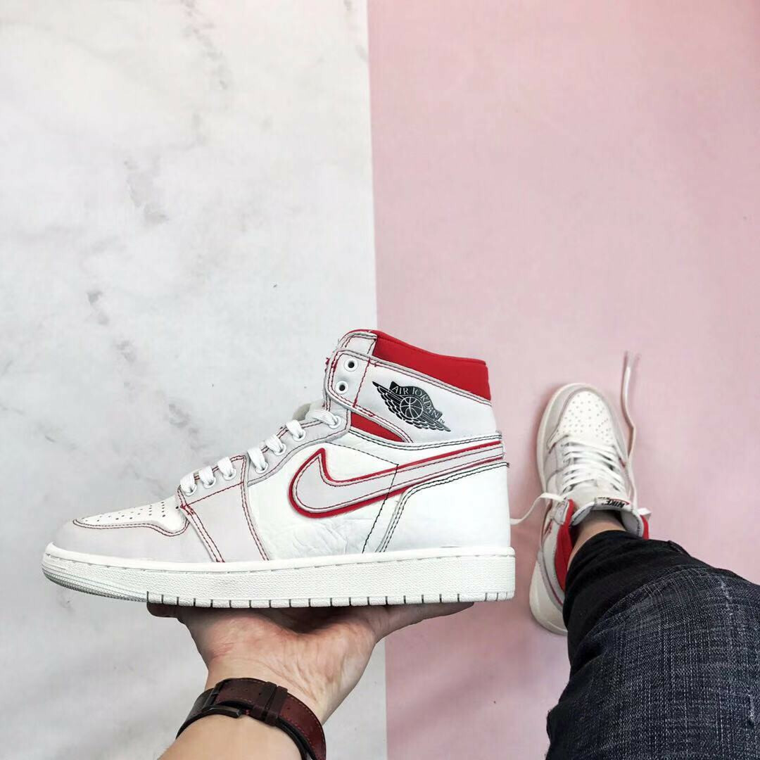 Air Jordan 1 Retro High Og Phantom Gym Red Sail Black University 575441-160