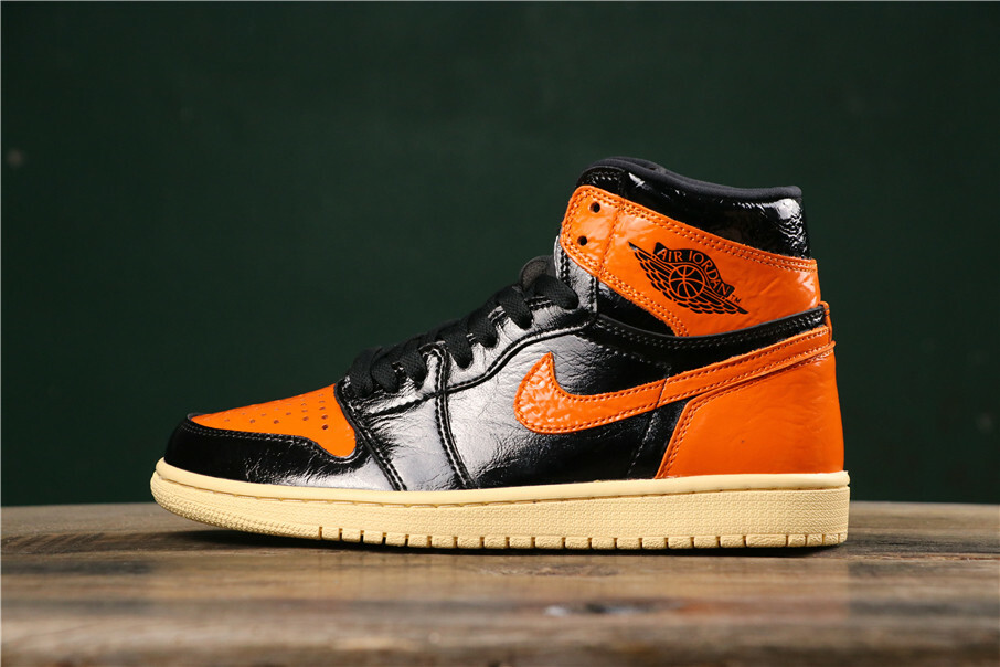 Air Jordan 1 Retro High OG  Shattered Backboard 3.0 Black Orange 575441-028 Men size 7 - 12 US