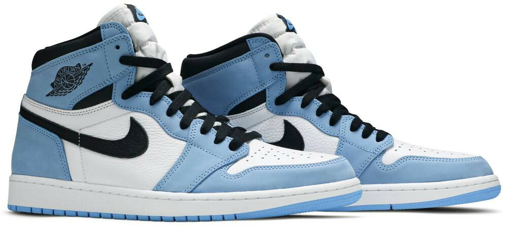 Air Jordan 1 Retro High OG White University Blue Black 555088-134 Men size 7 - 11 US