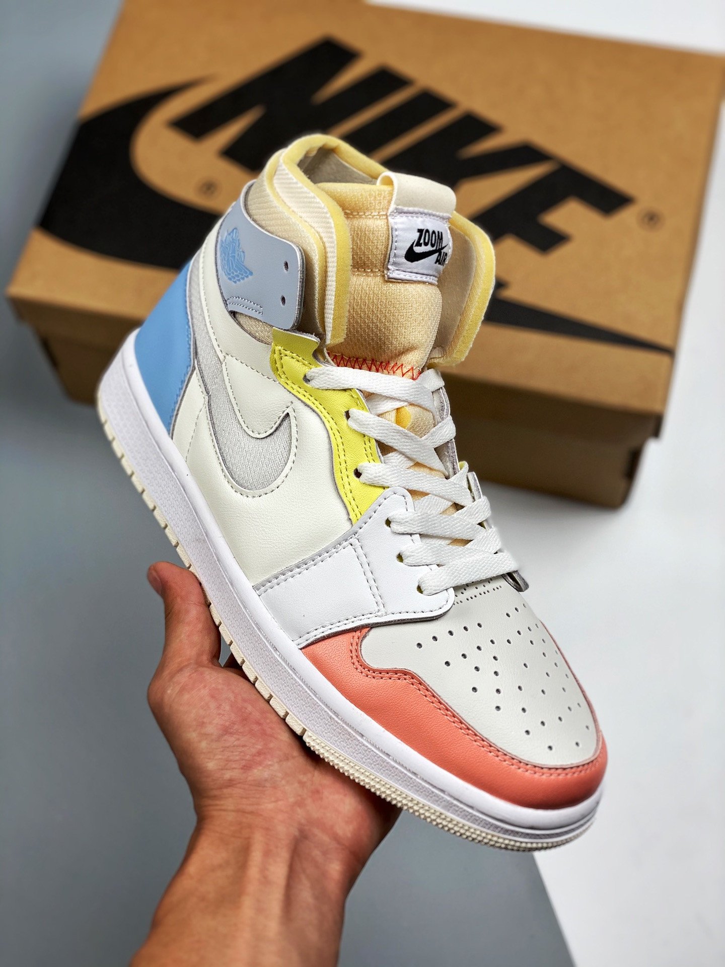 Air Jordan 1 Zoom CMFT To My First Coach Sail/White-Zitron DJ6910-100
